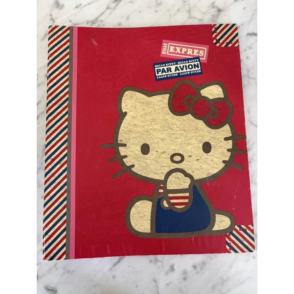 Sanrio Hello Kitty Airplane Travel Journal Diary 3 Ring Binder Paper Collectible